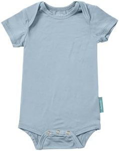 PurComfy Supersoft Short Sleeve Baby Bodysuits, Premium Bamboo Rayon One-piece Unisex Boy Girl Bodysuit Newborn