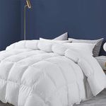 Ubauba Feather Down Duvet Twin Size, All Season Duvet Insert Filled with Feather & Down, Cotton Fabric with 4 Corner Tabs - Twin Size 172x228 cm (68x90 inch)