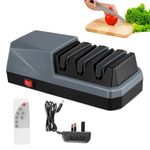 Electric Knife Sharpener, 3 Stage Professional Knife Sharpening with Diamond Wheel & Ceramic Wheel, Any Sharp Knife Sharpeners for Kitchen Knives, Quick Razor-Sharp Results, Low Noise