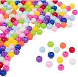 2000Pcs Bubble Beads for Bracelets Making - Assorted Beads for Jewelry Making Supplies Plastic Beads for Hair Beads For Braids - Colorful Beads Charms for Jewelry Making Kits for Adults Women(0.24 In)