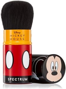 Spectrum Collections Mickey Mouse Kabuki Make Up Brush, Spectrum Single Retractable Kabuki Brush for Foundation, Blusher and Powder, Great for Travelling, Official Disney Makeup Brush, Mickey Mouse