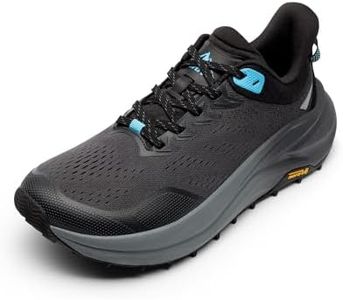 NORTIV 8 Men's Trail Running Shoes Wide Toe Box,Black,8