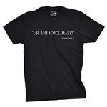 Mens Use The Force Harry Funny Retro Movie Tees Hilarious Vintage T Shirt Mens Funny T Shirts Vintage T Shirt for Men Funny Movie T Shirt Novelty Tees for Black L