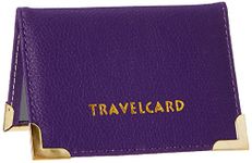 oth Purple Soft Leather Travel Bus Pass Credit ID Card Wallet Cover Case Holder, Violett