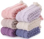 Fuzzy Socks for Women Fluffy Slipper Cozy Winter Warm Soft Cabin Fleece Stocking Stuffers for Women Plush Sleep Christmas Gift Socks(Multicolor (6 Pairs))