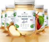 TrueSeaMoss Wildcrafted Irish Sea Moss Gel - Made with Dried Seaweed & Fresh Sea Vegetables, Seamoss - Made in USA (Apple, Pack of 5)