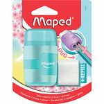 Maped Connect Duo Pastel Pencil Sharpener and Eraser (Assorted Colours), 049230