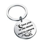 Music Gift Singer Fans Keychain Singer Gift for Girlfriend, Mom, Friend Song Lyrics Gift (moon and saturn B CA)