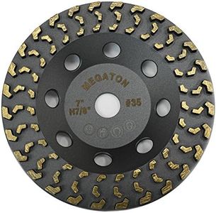 Megatron 7" Diamond Cup Grinding Removing Disc Wheel for Any Concrete, Paint, Epoxy, Glue and Mastic with CDB Newest Technology (Megatron 7")