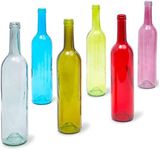 Juvale 6 Pack Decorative Colored Wine Bottles for Home Decor, 750ml Empty Glass Containers in 6 Assorted Colors (2.8 x 12.75 In)