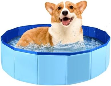 Foldable Dog Pool, 24'' x 8' Portable Dog Bathtub, Plastic Dog Pool Bathing Tub, PVC Dog Pet Swimming Pool Indoor Sand Pit Collapsible Ball Pit for Small Dogs and Cats