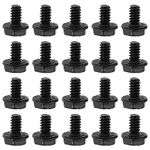 Create idea 100Pcs Toothed Hex 6/32 Screws Motherboard Mounting Screws 6/32 Hard Drive PC Case Screws Plated Steel Accessories for Computer Black