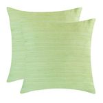 The White Petals Light Green Euro Pillow Covers for Bed (26x26 inch, Pack of 2)