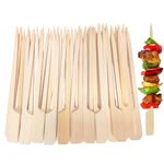 200 Pcs Cocktail Sticks - Bamboo Sticks (9 cm) Natural Bamboo Paddle Knotted Skewers Bamboo Toothpicks Food Sticks Tooth Picks for Drinks, Charcuterie, Cocktail Garnish Accessories, Party Supplies