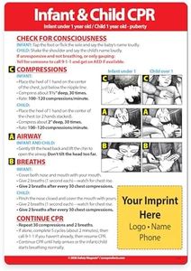 Safety Magnets by ZOCO – 100-Pack Custom Infant and Child CPR Magnets – Personalized with Logo and Text – Promotional Handout for Healthcare & Business – 5"x7"