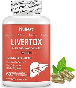 LiverTox - Advanced Liver Detox & Cleanse Formula - Herbal Liver Support with Milk Thistle, Turmeric, Artichoke, Dandelion, Beet & Zinc Helps Liver Function & Digestion | 60 Vegan Capsules