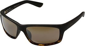 Maui Jim Men's and Women's Kanaio Coast Polarized Wrap Sunglasses, Matte Tortoise Ombre/Hcl Bronze Polarized, Medium