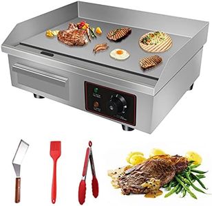 Aliyaduo 110V 3000W 22" Commercial Electric Countertop Griddle Flat Top Grill Hot Plate BBQ,Adjustable Thermostatic Control,Stainless Steel Restaurant Grill for Kitchen