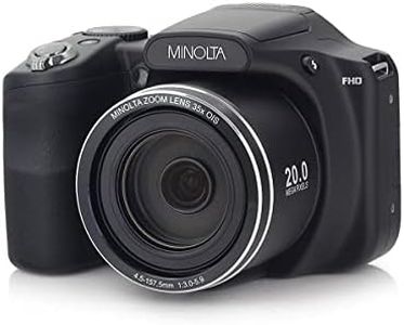 Minolta 20 Mega Pixels High Wi-Fi Digital Camera with 35x Optical Zoom, 1080p HD Video & 3" LCD, Black (MN35Z-BK)