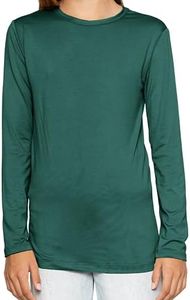 Girl's Long Sleeve Crew Neck Top Hunter Green X-Large