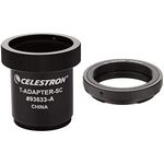 Celestron 93633-A SLR or DSLR T-Adapter (C5, 6, 8, 9.25, 11, 14), Black & 93402 T-Ring Adapter for Nikon Digital Cameras, Black