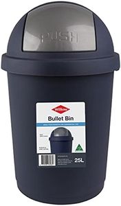 Willow Bullet Bin 25 Litre Capacity, Blue/Silver