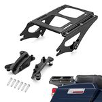 WeiSen Two-Up Tour Pack Trunk Mounting Luggage Rack Detachable ＆ Docking Hardware Kit Compatible with Harley Touring Road King Electra Road Street Glide 2009-2013 Gloss Black