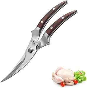 Heavy Duty Poultry Shears - Food Grade Stainless Steel Cooking Scissors for Bone, Meat,Chicken,Fish, Seafood - Anti-Rust Ergonomic Spring Loaded Food SHEAR - Built-In Lock,Professional Kitchen Shear