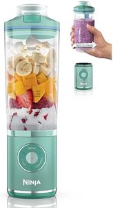 Ninja Blast Max, Portable Blender + Twist & Go, Personal Smoothie, Blend, Ice Crush, 3 Programs, Cordless, 22oz removable Vessel, Dishwasher Safe, Leakproof, Sea Glass/Blue, BC251BL1
