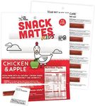 The New Primal Snack Mates Chicken & Apple Sticks, Gluten Free Healthy Snacks for Kids, Low Sugar High Protein Back to School Snacks, Mini Paleo Jerky Meat Stick, 7g Protein, 60 Calories, 10 Pack