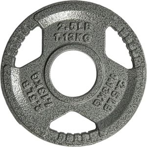 Yes4All Tri-Grip Handles Olympic Weight Plates/Cast Iron Weight Plates, Suitable for Barbell Exercises, Strength, Flexibility Training - 2.5LB (Single)