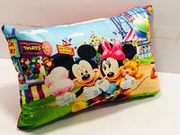 PRISCILLA Cartoon Printed Toddler Kids Soft Velvet Microfiber Pillow/Cushions 12x18 Inches. (Model 9)