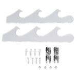 1 Pair Sword Stand, Sword Holder Save Space Stand Acrylic Sword Display Rack 3 Layer Wall Mounted Samurai Sword Hanger for Home(Transparent 1 Pair)
