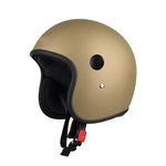 Steelbird SBH-55 Retro ISI Certified Open Face Helmet for Men and Women (Medium 580 MM, Matt Desert Storm)