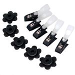 ANLEY Accessories 10 Pack Garden Flag Rubber Stopper Stops and Anti-Wind Clips, for 5 Garden Flag Poles Stands - 10 Pieces Set