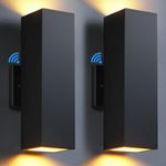 SHIMR Outdoor Wall Lights Dusk to Dawn 2 Pack, ETL Listed Outdoor Light Fixture Wall Mount, 12In Up and Down Lights Outdoor Exterior Lights for House Entryway