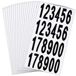 20 Sheets Mailbox Numbers Stickers, Self Adhesive Vinyl Numbers Stickers Waterproof 0-9 Number Stickers for Mailbox Window Door Address Number (3 Inch, Black)