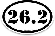 Magnet Me Up 26.2 Marathon Black Stencil Oval Magnet Decal, 4x6 Inches, Heavy Duty Automotive Magnet for Car Truck SUV