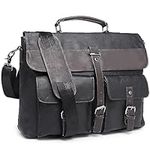 Leather Messenger Bag for Men,17.3 