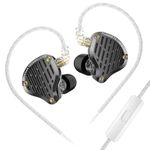KZ PR3 IEM Headphonen, KZ in Ear Monitor Earphone,13.2mm Planar Magnetic Driver in-Ear Wired Headphones, HiFi IEM Earphones Earbuds with Detachable Cable for Musicians (PR3-Black, with Microphone)