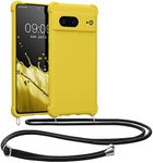 kwmobile Crossbody Case Compatible with Google Pixel 7 Case - TPU Silicone Cover with Strap - Radiant Yellow