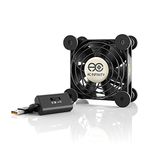 AC Infinity MULTIFAN S1, Quiet 80mm USB Fan, UL-Certified for Receiver DVR Playstation Xbox Computer Cabinet Cooling