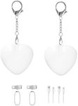 Hi-Y2Kgirls 4Pcs Purse Glow Heart Light, Love Keychain Handbag Light with LED Automatic Sensor and Motion Activation, Rechargeable Heart Shaped Purse Lamp for Women Girls Mother Friends (2PCS-White)