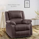 LEZINO 1 Seater Motorized Electric Recliner Chair for Relax in Brown Color Leatherette with USB Port