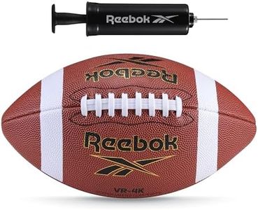 Reebok Elite Recreational Football, Official Size, Composite Leather, Innovative Soft Grip Technology, Cushion Lining, Includes Pump & Needle, VR-4K Series (Varsity)