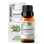 SenseLAB Eucalyptus Essential Oil - 100% Pure Extract Eucalyptus Oil Therapeutic Grade Essential Oils - for Diffuser and Humidifier - Hair Care Oil - Aromatherapy Oils (10 ml)