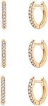 Barzel 18K Gold Plated 3 Pack Cubic