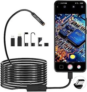 1920P HD Snake Inspection Endoscope, pancellent Type C Endoscope, Scope Camera with 8 LED Lights for Android and iOS Smartphone, iPhone, iPad, Samsung (16.5 ft/5 m)