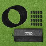 FORZA Agility Rings [Pack of 12] | Football Training Equipment | Multi-Sport Agility Ring Set | Speed Ladder Agility Hurdles | Fitness Equipment | Sports Equipment (Black)