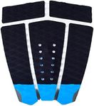 Abahub 5 Piece EVA Surfboard Deck Traction Pads with Kicker for Stomp Skimboards, Surf Boards, Funboard, Fish Board, Blue